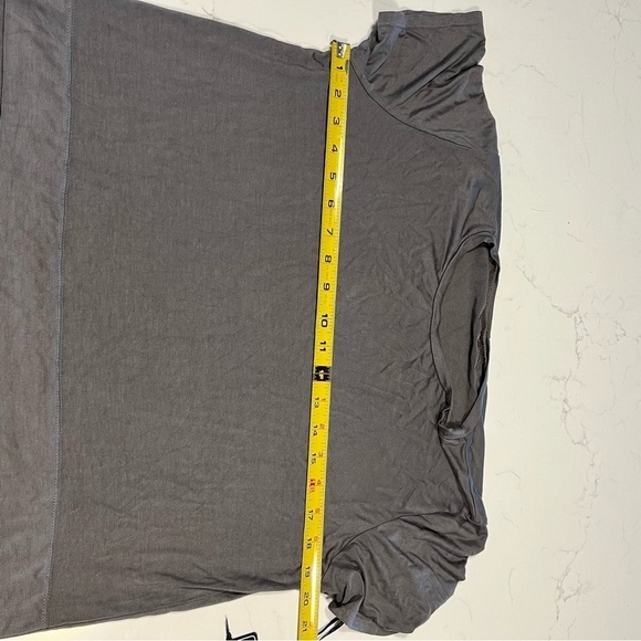 Anthropologie Michael Lauren Gray Stretch Knit Short Sleeve Shift Dress … - Picture 7 of 11